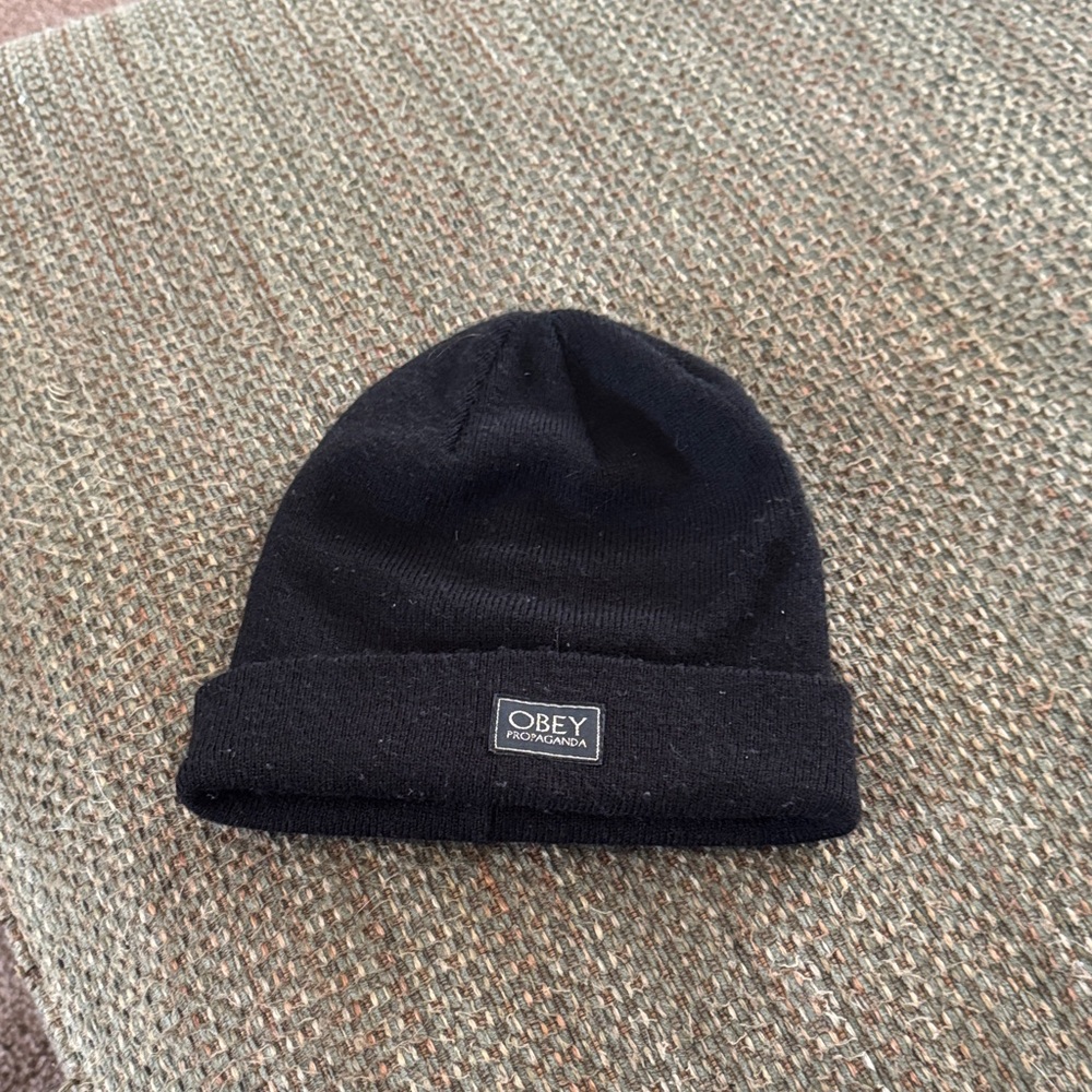 Obey Classic Black Knit Beanie